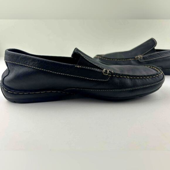 Rockport Men's Slip-on Black Leather Driving Loafers 9M - Picture 4 of 8